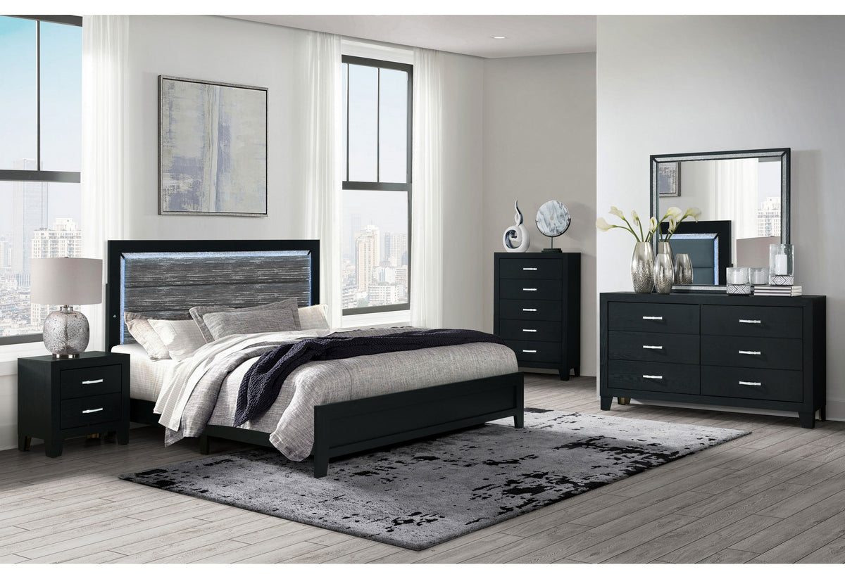 Reid Black-n Bedroom Set