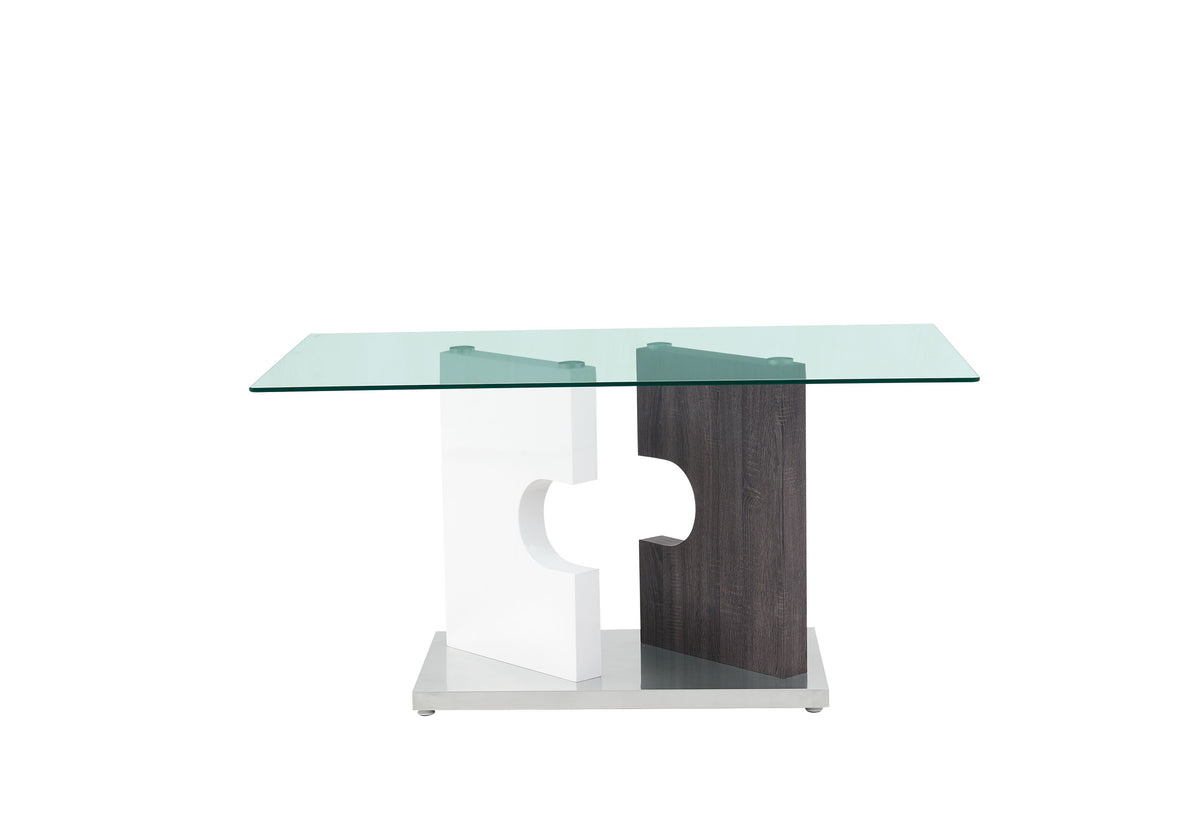 D219 Dining Set with D915 Chairs — Grey