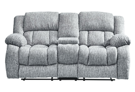 U250 Grey Console Reclining Loveseat