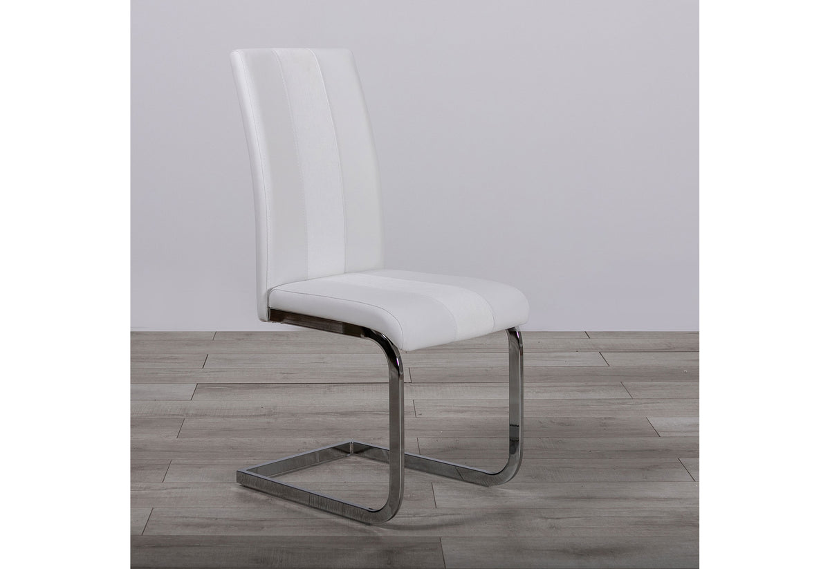 D219 Dining Set with D915 Chairs — White