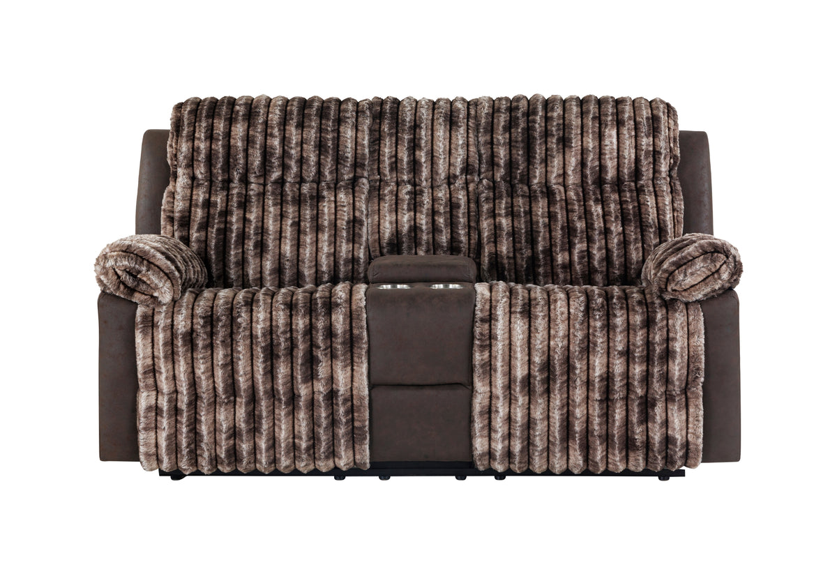 U6028 Reclining Living Room Set — Brown