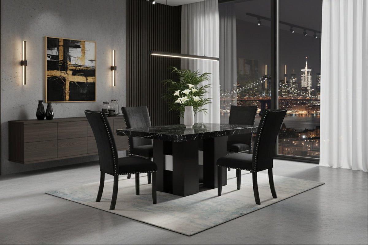 D03 Dining Set — Black