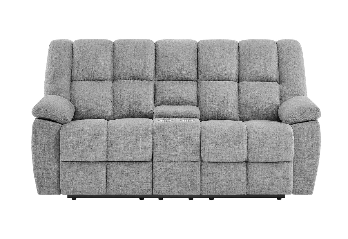 U6000 Smoke Console Reclining Loveseat