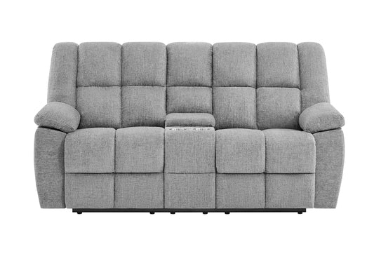 U6000 Smoke Console Reclining Loveseat