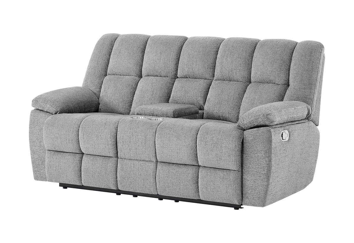 U6000 Smoke Console Reclining Loveseat